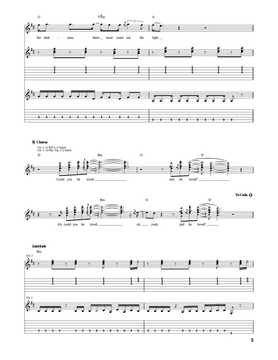 Could You Be Loved Could You Be Loved Acoustic Guitar scores gallery preview page 5
