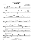 Vehicle - Bass Clef Solo Sheet