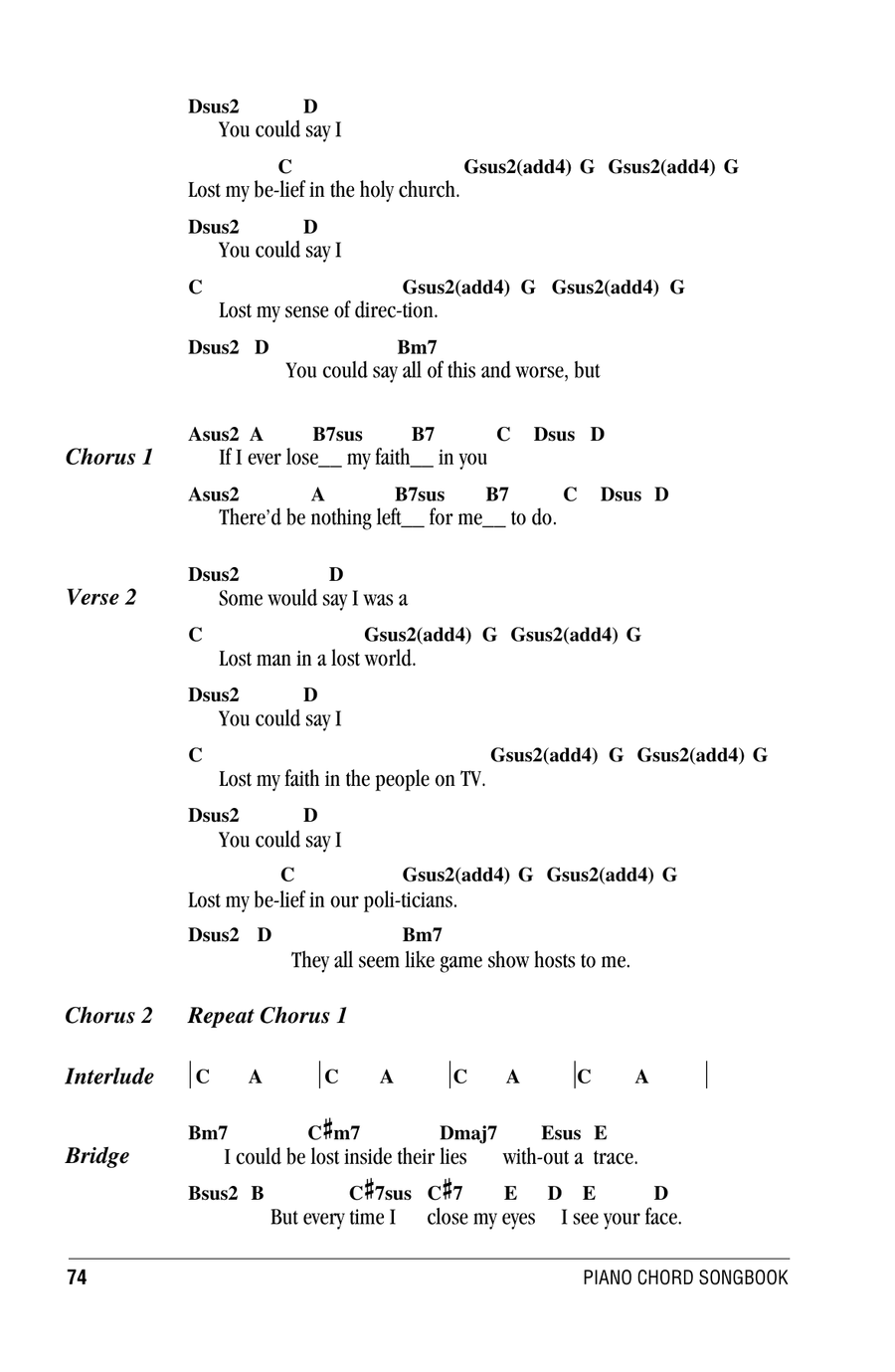 If I Ever Lose My Faith In You Piano scores gallery preview page 2