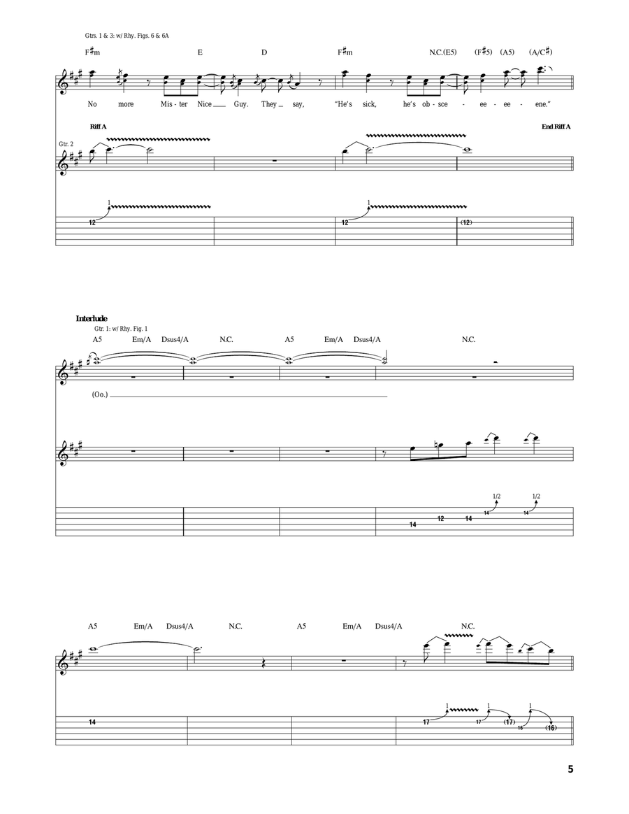 No More Mr. Nice Guy No More Mr. Nice Guy Acoustic Guitar scores gallery preview page 5