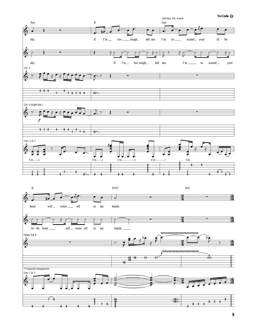 Billion Dollar Babies Billion Dollar Babies Acoustic Guitar scores gallery preview page 5