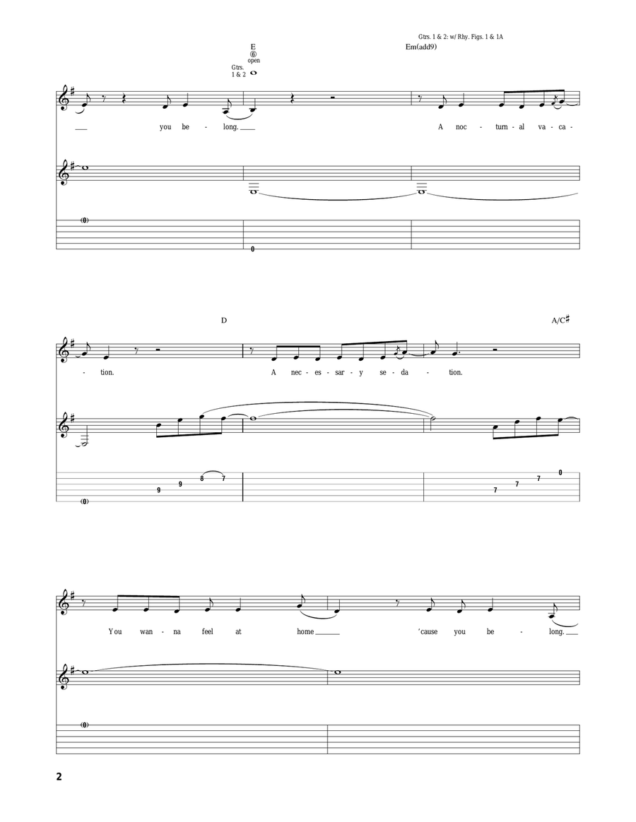 Welcome To My Nightmare Welcome To My Nightmare Acoustic Guitar scores gallery preview page 2