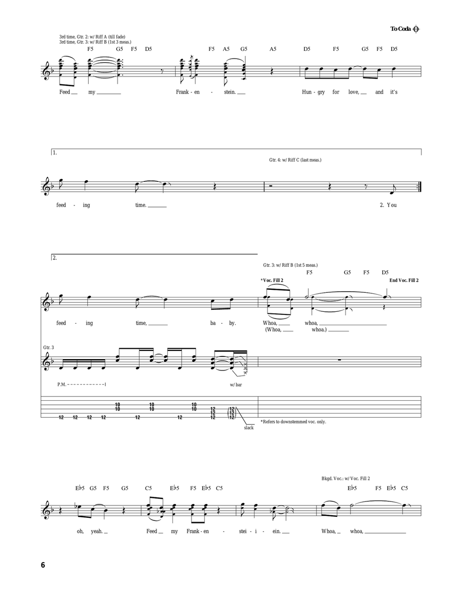Feed My Frankenstein Feed My Frankenstein Acoustic Guitar scores gallery preview page 6