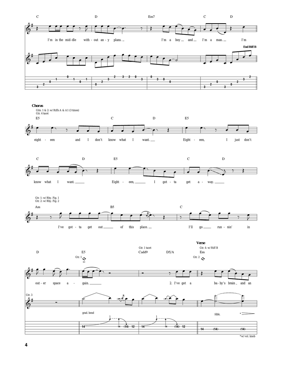 I'm Eighteen I'm Eighteen Acoustic Guitar scores gallery preview page 4