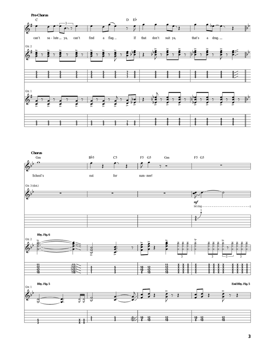 School's Out School's Out Acoustic Guitar scores gallery preview page 3