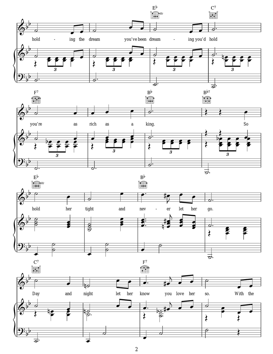 When The Girl In Your Arms Is The Girl In Your Heart Guitar scores gallery preview page 2