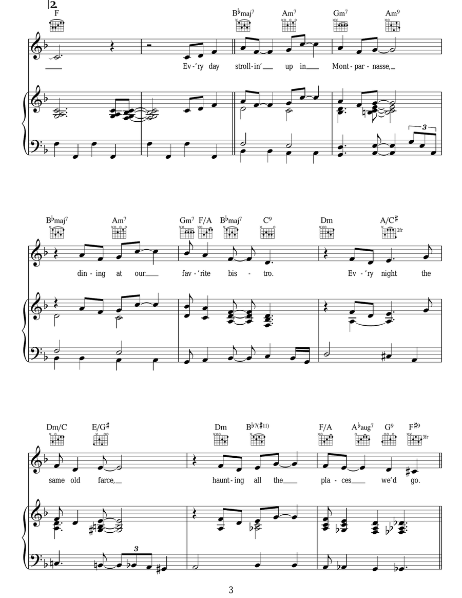 Azure-Te by Frank Sinatra Guitar - Digital Sheet Music page 3