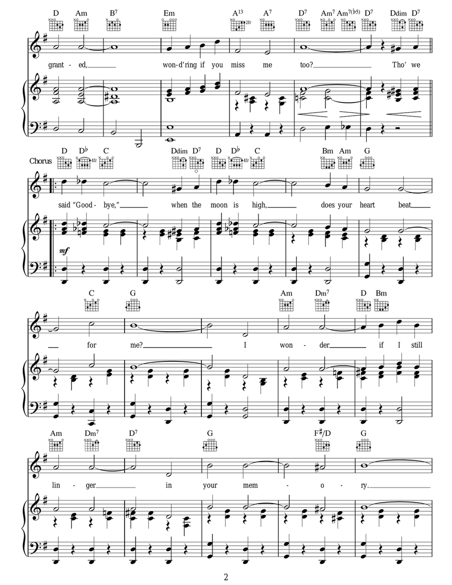 Does Your Heart Beat For Me? Guitar scores gallery preview page 2