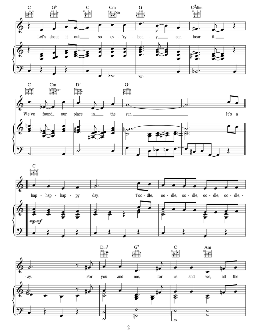 It's A Hap-Hap-Happy Day It's A Hap-Hap-Happy Day Guitar scores gallery preview page 2