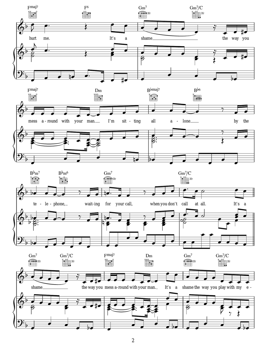 It's A Shame Acoustic Guitar scores gallery preview page 2