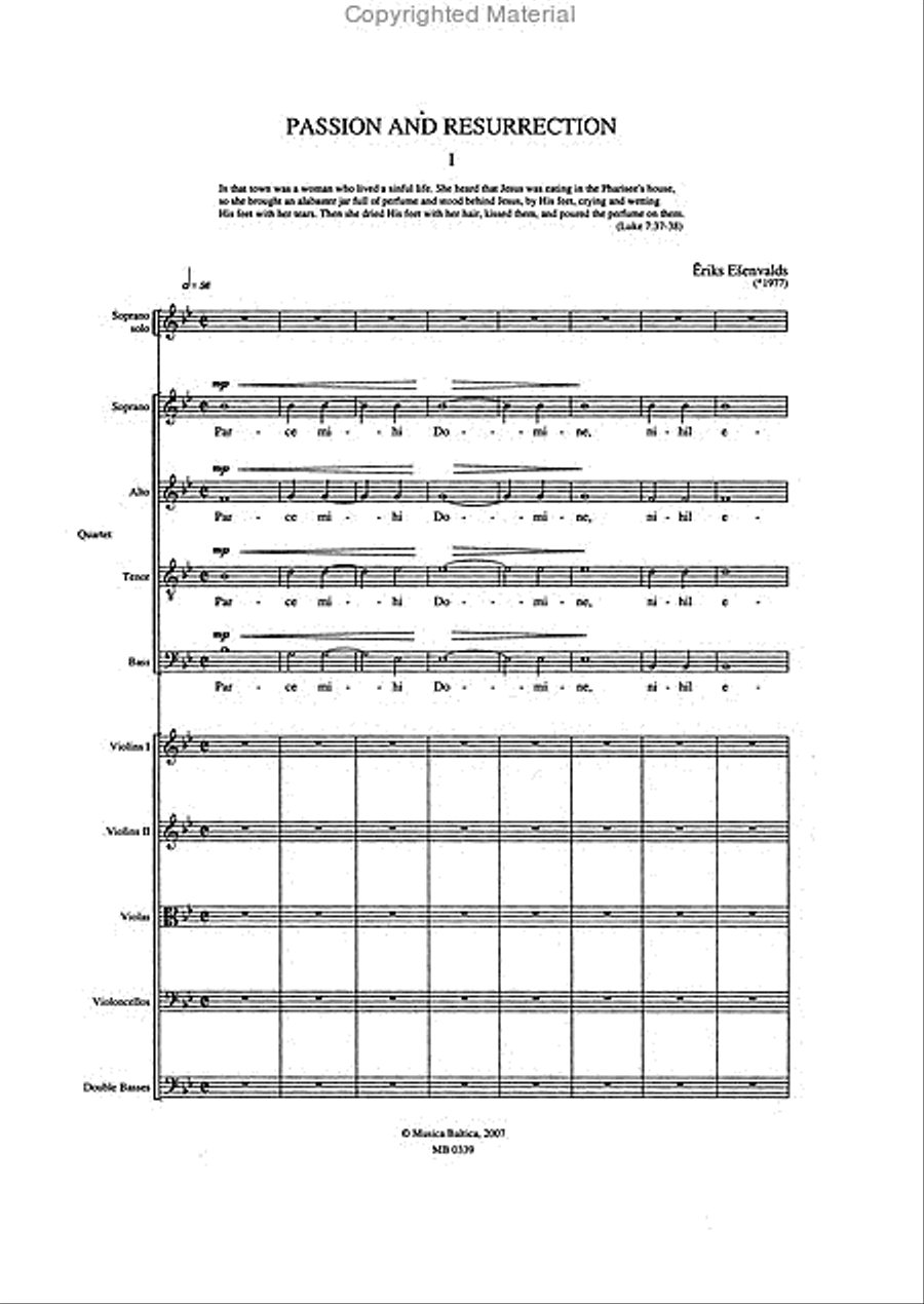 Passion and Resurrection (Full Score) 4-Part scores gallery preview page 2