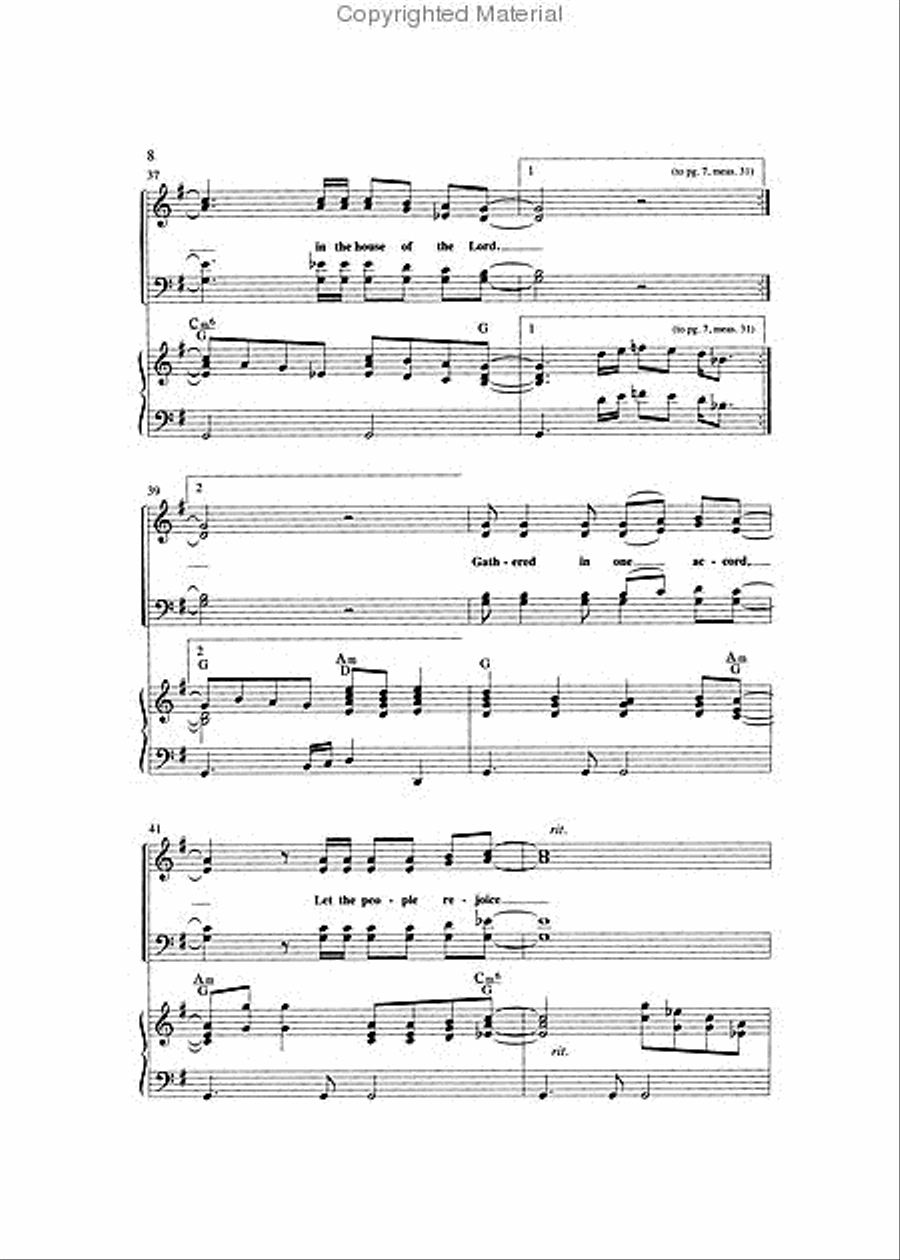 Come Into the House, Medley (Anthem) 4-Part scores gallery preview page 3