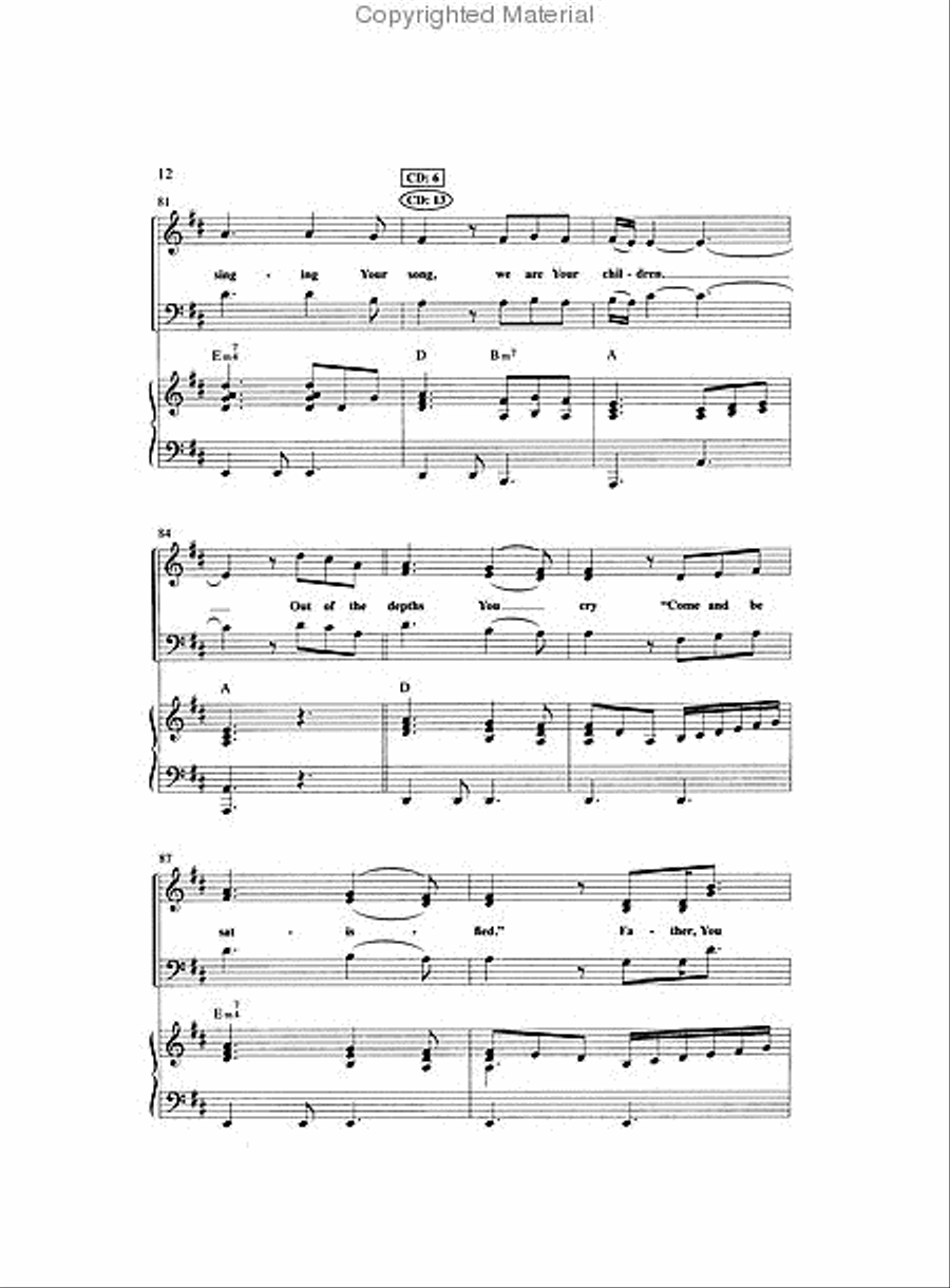 Sing Over Your Children (Anthem) 4-Part scores gallery preview page 3