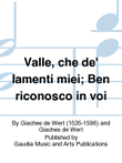 Valle, che de' lamenti miei; Ben riconosco in voi