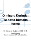 O misera Dorinda; Te sotto humana forma