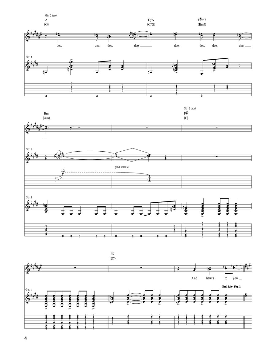 Mrs. Robinson Mrs. Robinson Acoustic Guitar scores gallery preview page 4