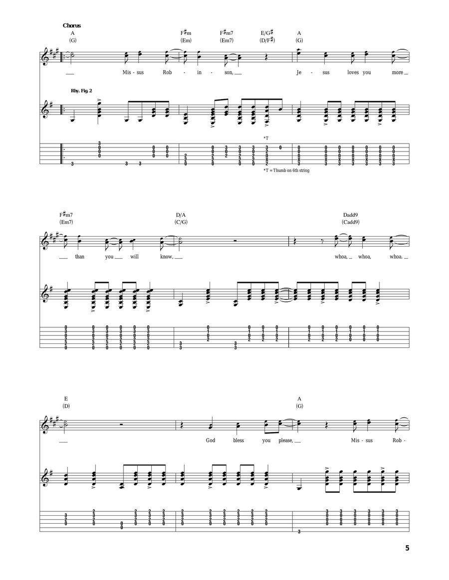 Mrs. Robinson Mrs. Robinson Acoustic Guitar scores gallery preview page 5