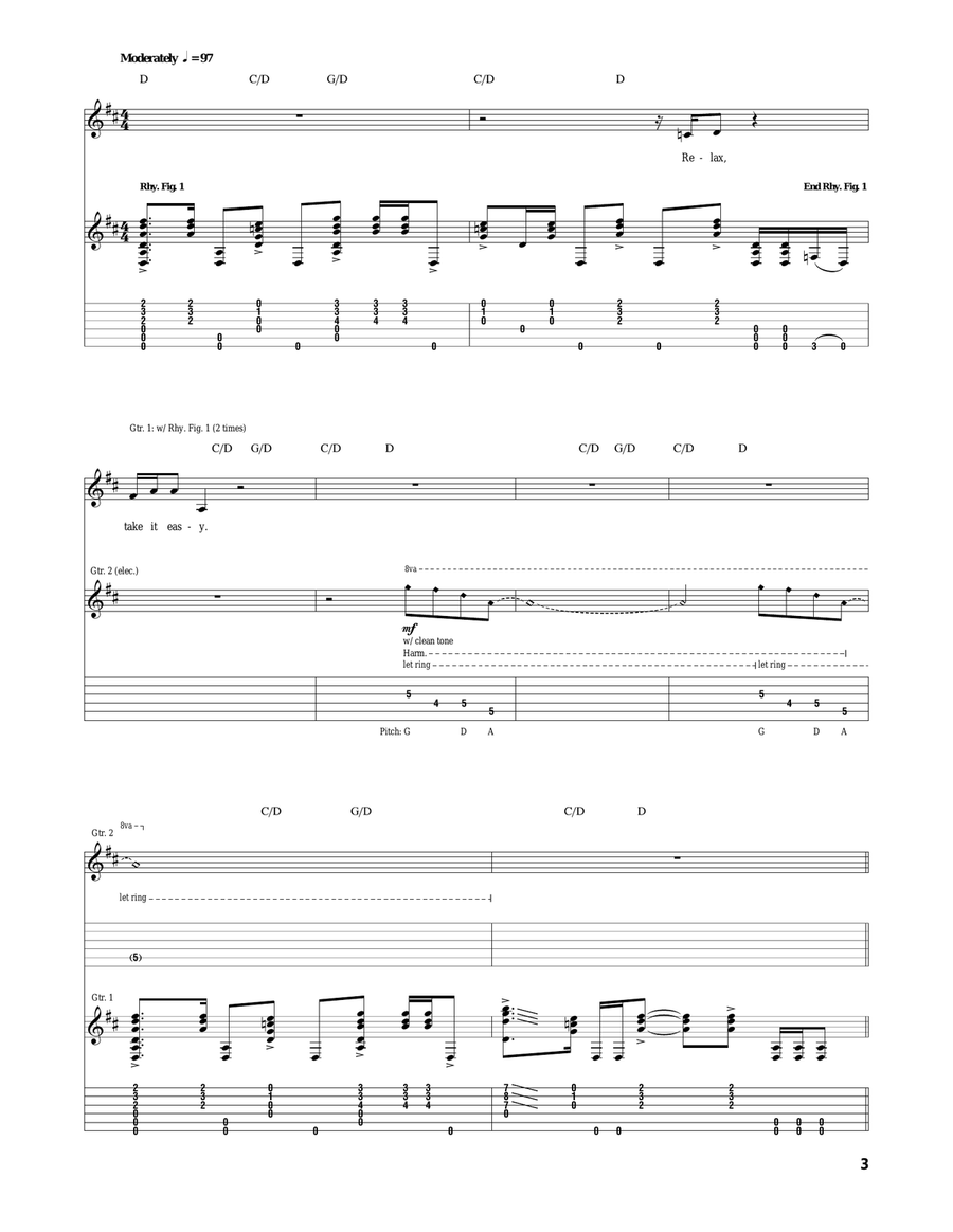 Fooling Yourself (The Angry Young Man) Acoustic Guitar scores gallery preview page 3