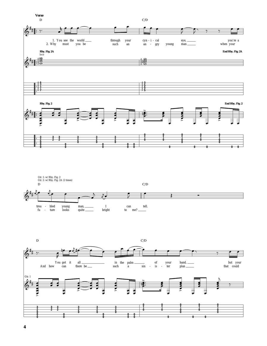Fooling Yourself (The Angry Young Man) Acoustic Guitar scores gallery preview page 4