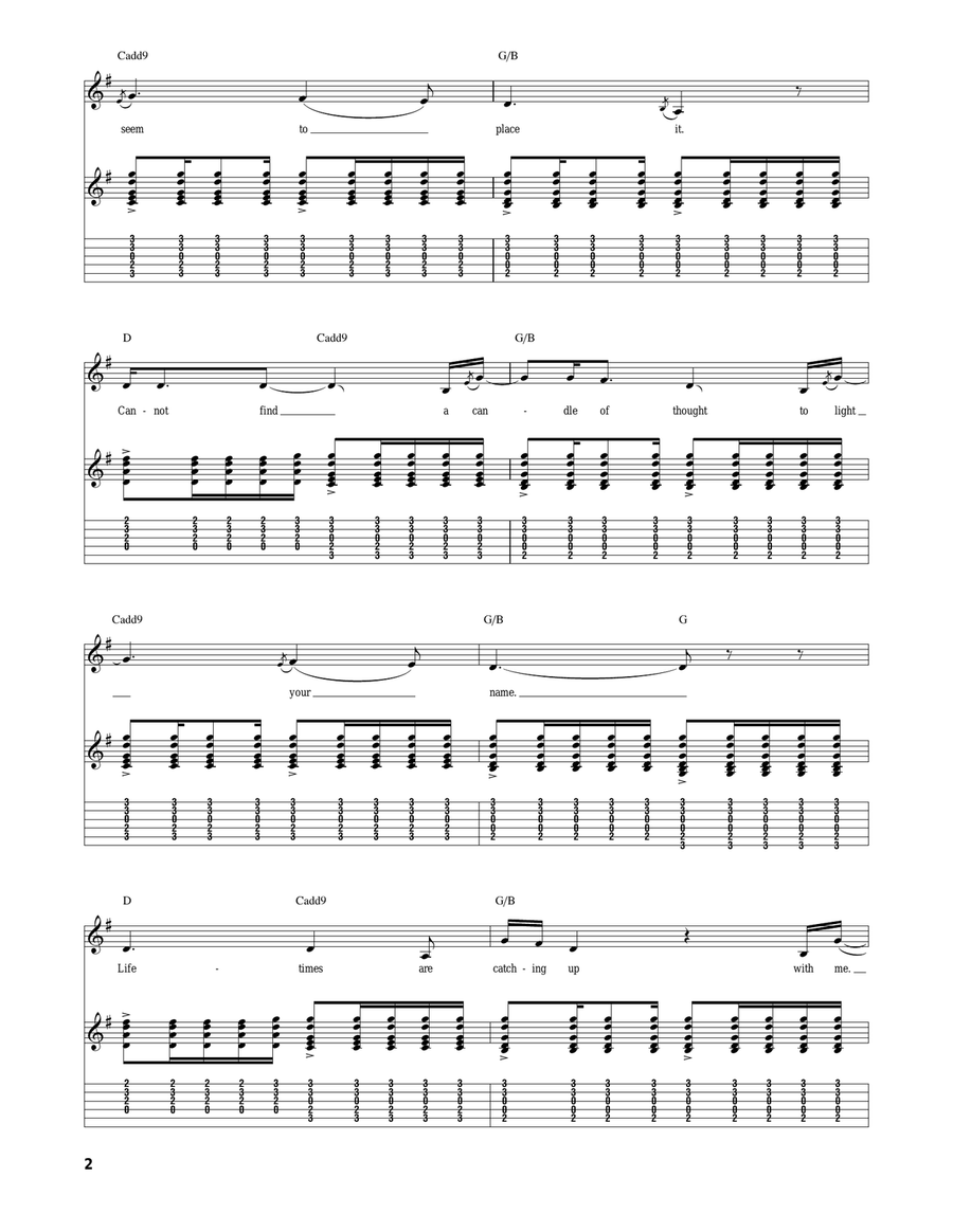 Elderly Woman Behind The Counter In A Small Town Acoustic Guitar scores gallery preview page 2