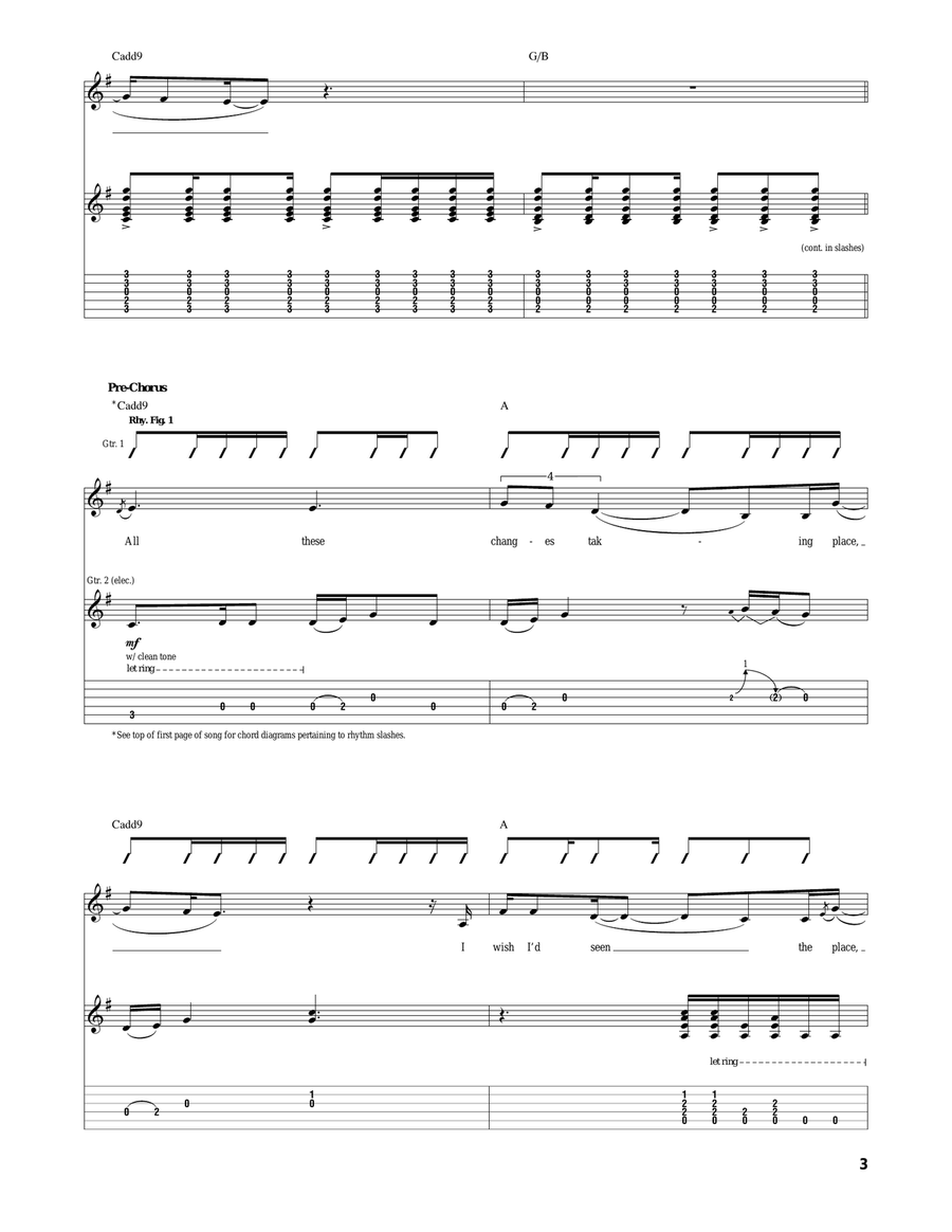 Elderly Woman Behind The Counter In A Small Town Acoustic Guitar scores gallery preview page 3