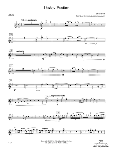 Liadov Fanfare: Oboe