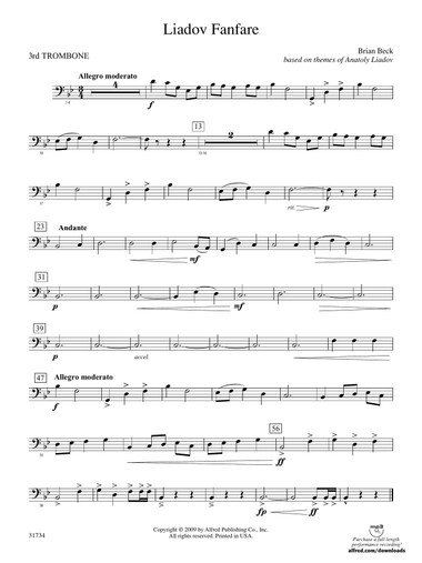 Liadov Fanfare: 3rd Trombone
