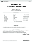 Fantasia on "Christmas Comes Anew": Score mini preview
