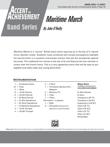 Maritime March: Score