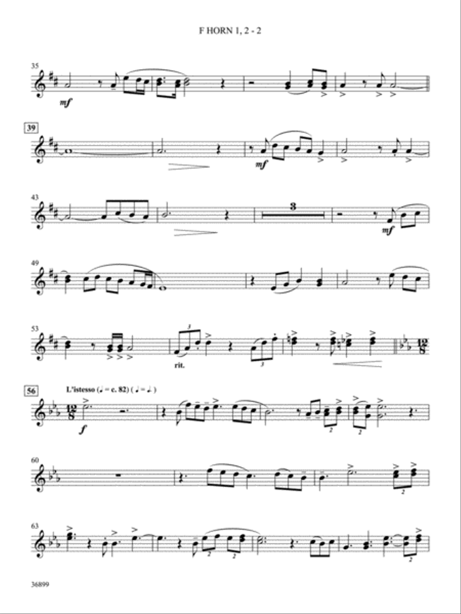 Thanks Be to God: 1st & 2nd F Horns Part scores gallery preview page 2
