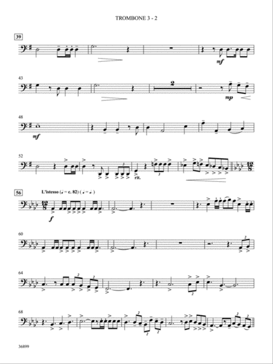Thanks Be to God: 3rd Trombone Part scores gallery preview page 2