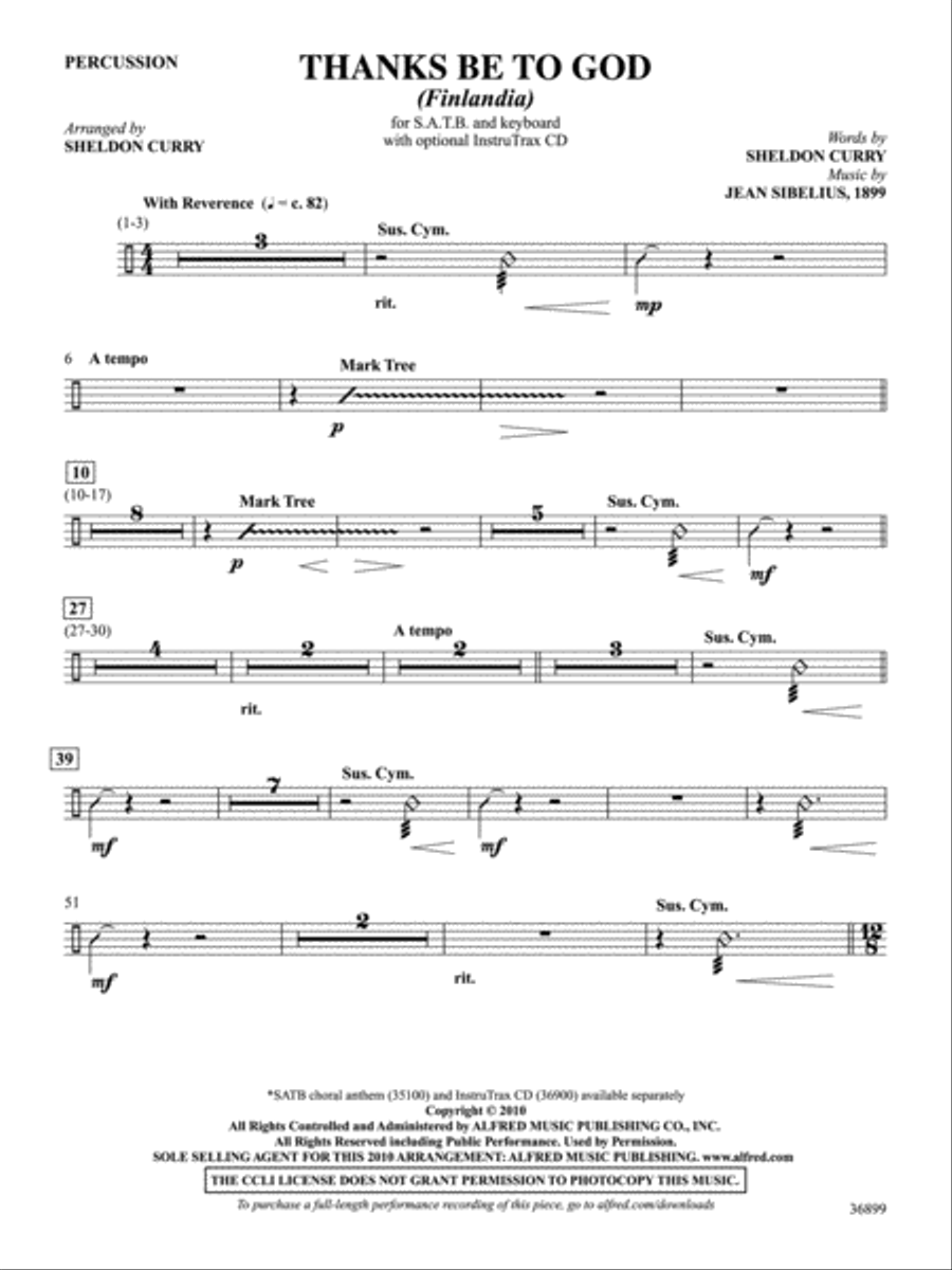Thanks Be to God: 1st Percussion Part scores gallery preview page 1