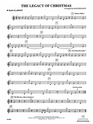 The Legacy of Christmas: B-flat Bass Clarinet