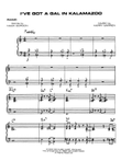 I've Got a Gal in Kalamazoo: Piano Accompaniment