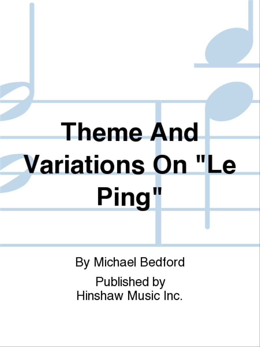 Theme And Variations On “le Ping” Choir scores gallery preview page 1