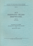 Aus Ferdinand Hillers Briefwechsel Band III (1870-1875) -Beiträge zu einer Biographie Ferdinand Hillers-