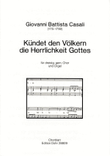 Kündet den Völkern die Herrlichkeit Gottes für dreistimmigen gemischten Chor und Orgel