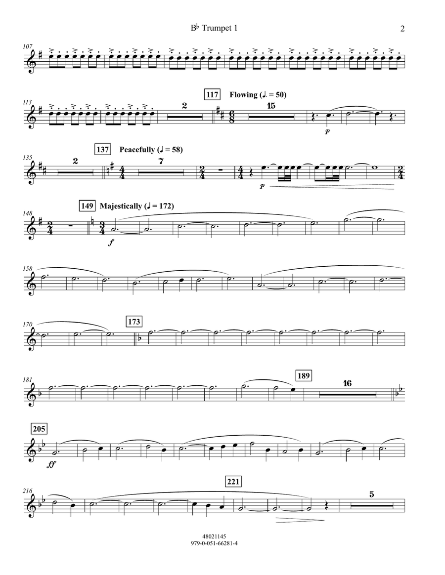 Meridian - Bb Trumpet 1 by Ola Gjeilo Concert Band - Digital Sheet Music page 2