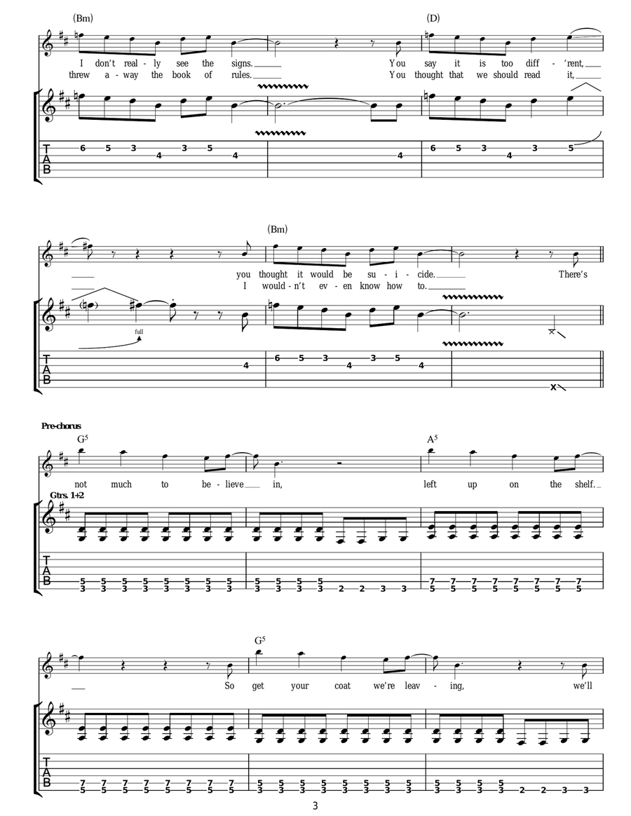 Everything Is Average Nowadays Acoustic Guitar scores gallery preview page 3