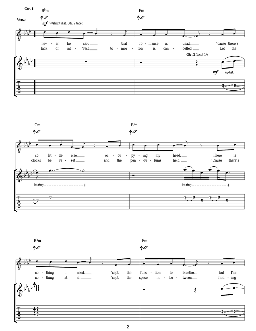 Ruby Ruby Acoustic Guitar scores gallery preview page 2
