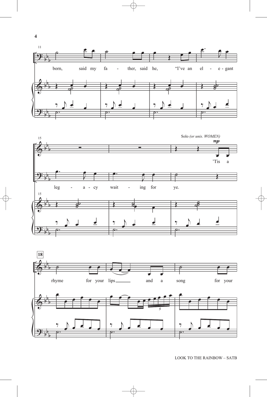 Look To The Rainbow 4-Part scores gallery preview page 2