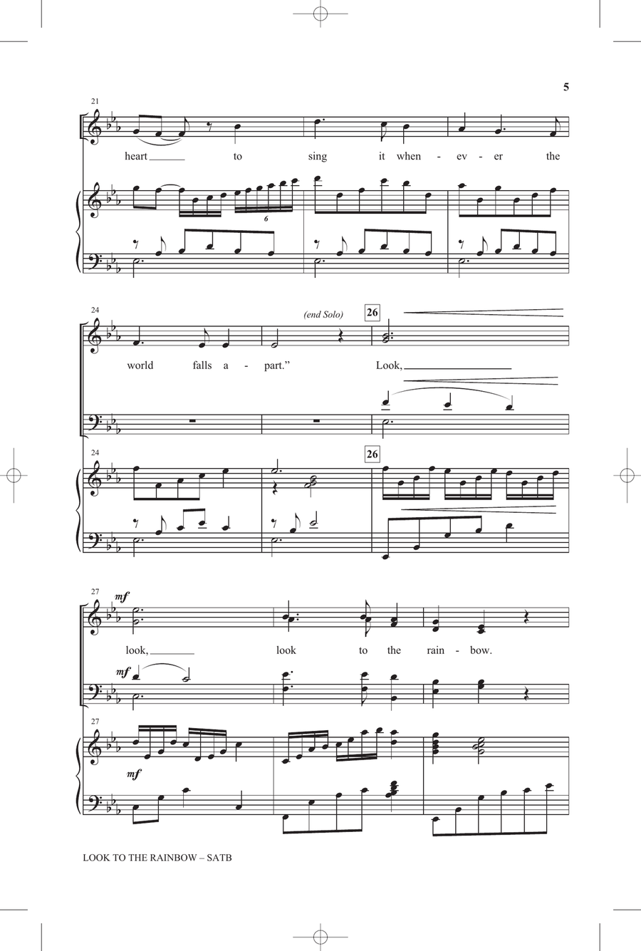 Look To The Rainbow 4-Part scores gallery preview page 3