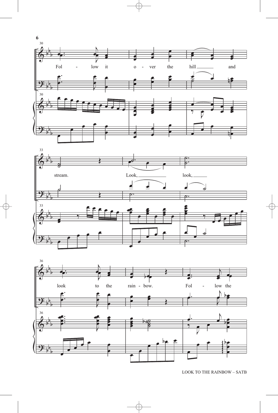 Look To The Rainbow 4-Part scores gallery preview page 4