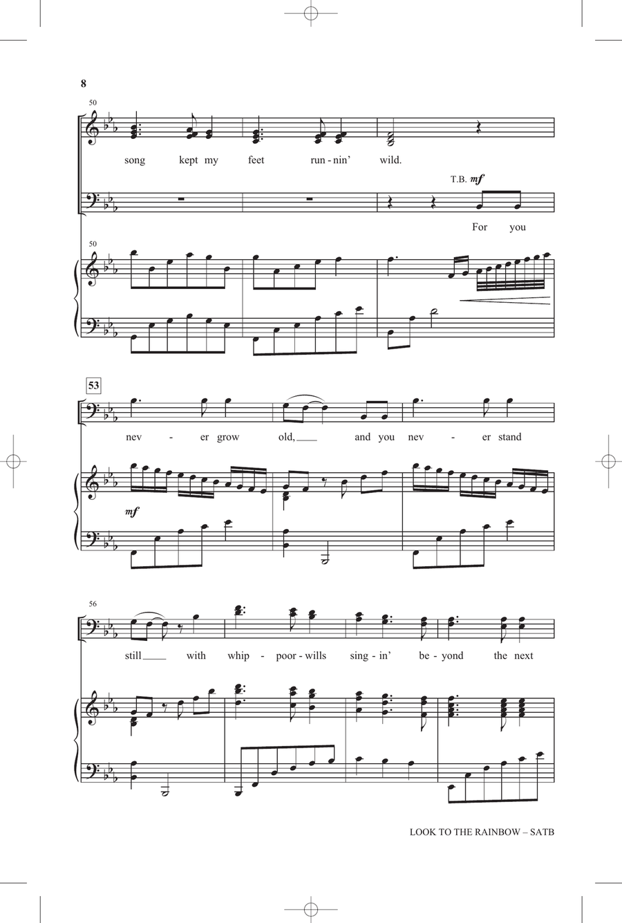 Look To The Rainbow 4-Part scores gallery preview page 6