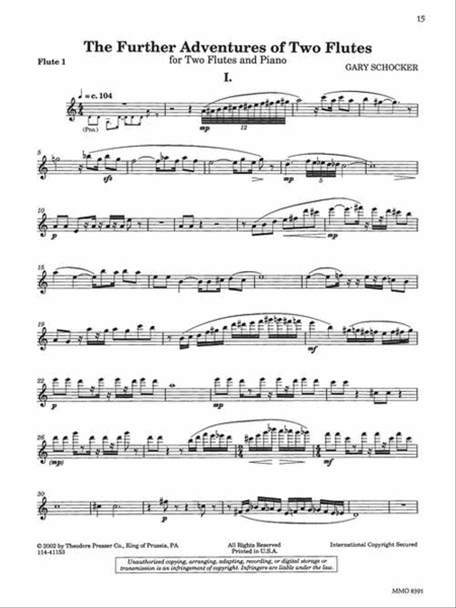 Gary Schocker – Flute Duets with Piano Flute Duet scores gallery preview page 10