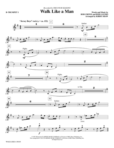 Walk Like A Man - Bb Trumpet 1