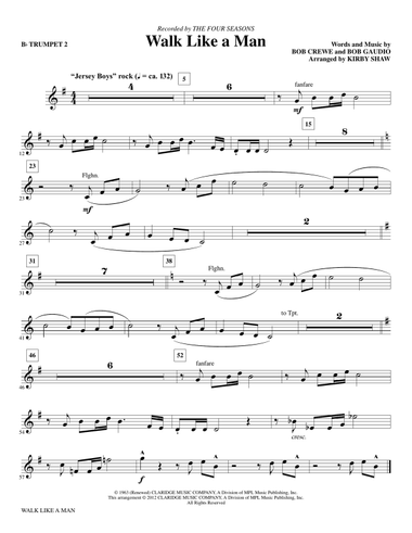 Walk Like A Man - Bb Trumpet 2
