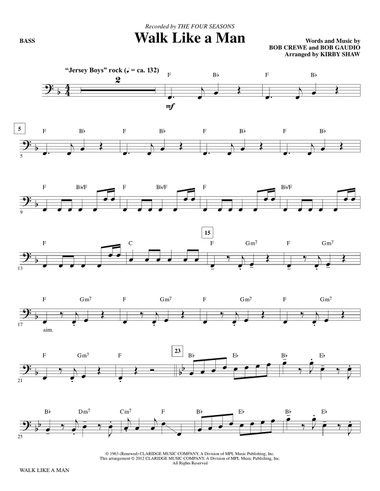 Walk Like A Man - Bass