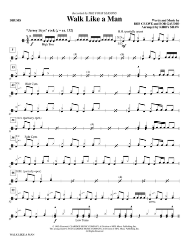 Walk Like A Man - Drums