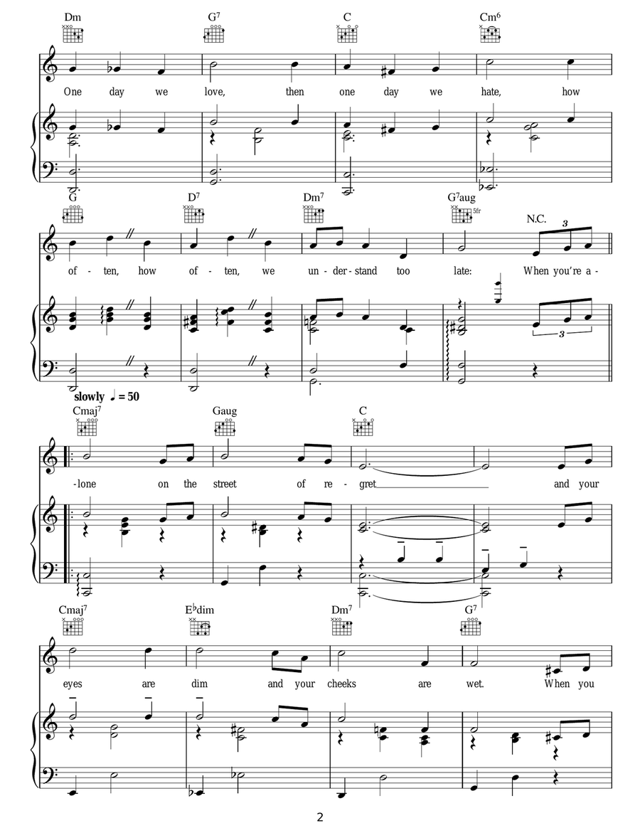 On The Street Of Regret On The Street Of Regret Guitar scores gallery preview page 2